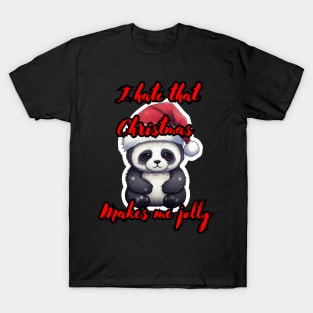 Funny Christmas Quote Panda T-Shirt